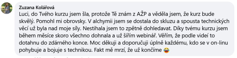 Reference TTOP - Zuzana Kolářová