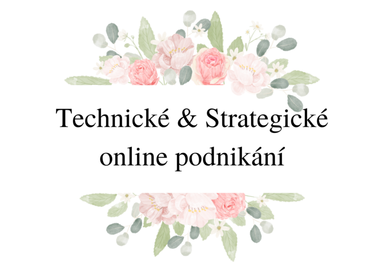 Technické & Strategické online podnikání